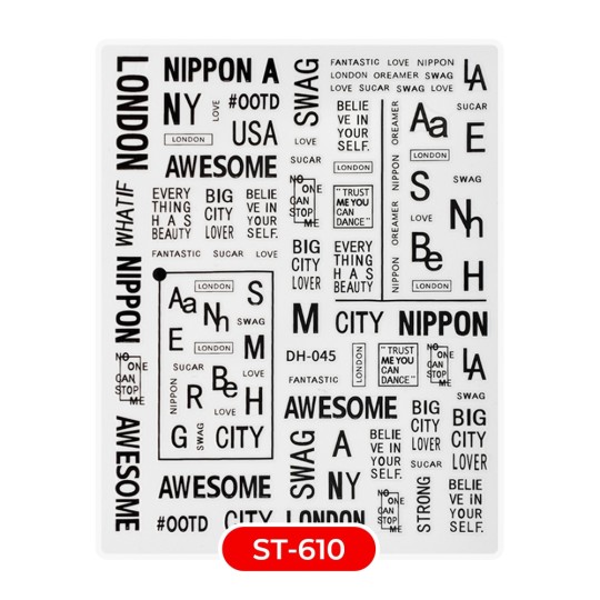 ADESIVI STICKERS ST610 city nero