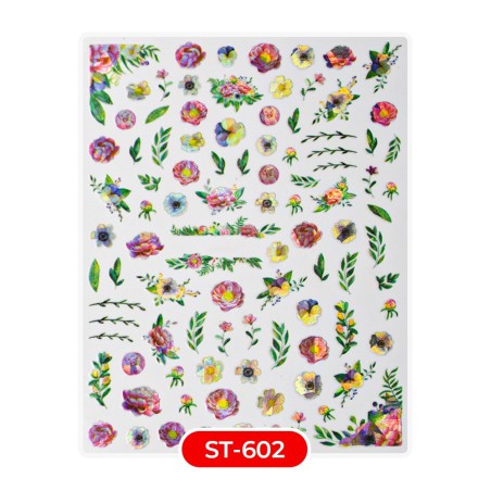 ADESIVI STICKERS ST602 fiori rosa
