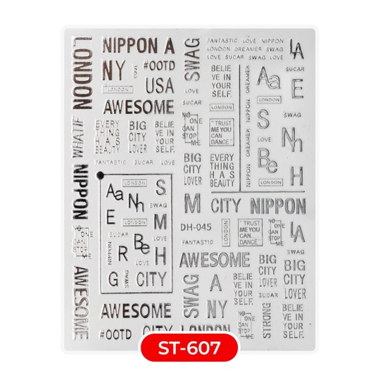 ADESIVI STICKERS ST607 city argentato