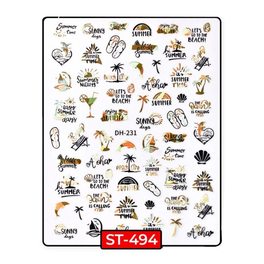 ADHESIVOS STICKERS BLACK FLOWERS - ST492