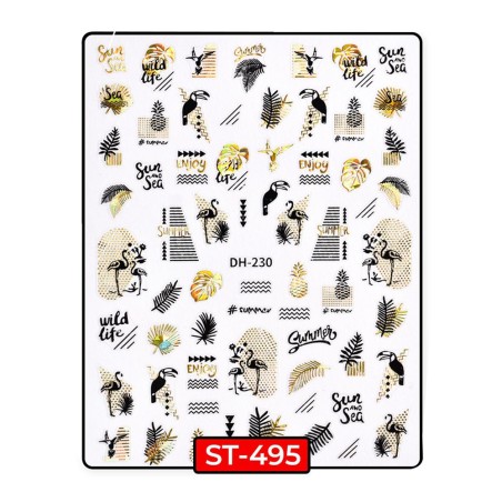STICKERS BLACK FLOWERS - ST492