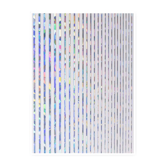 ADHESIVE STRIPES STICKERS ST189 silver rainbow