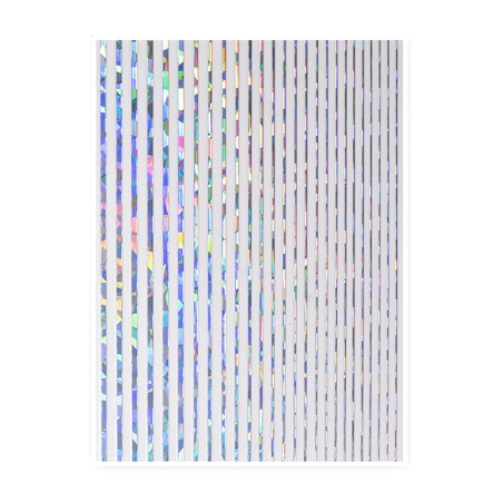 ADHESIVE STRIPES STICKERS ST189 silver rainbow
