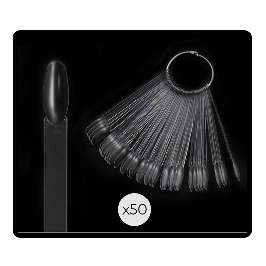 TIPS BAGUE AMANDE TRANSPARENTE-50pcs