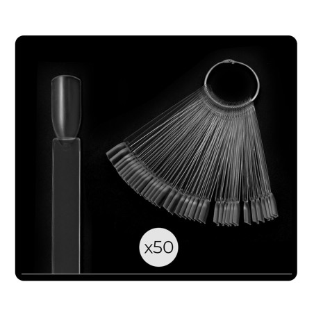 TIPS BAGUE EN AMANDE TRANSPARENTE-50pcs