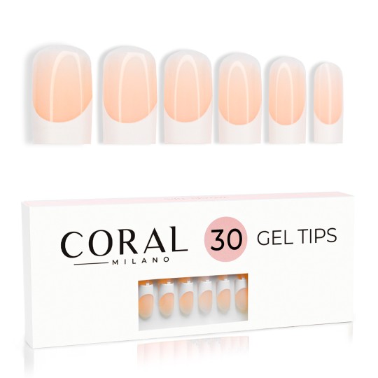 GEL TIPS - FRENCH SQUARE 30PZ