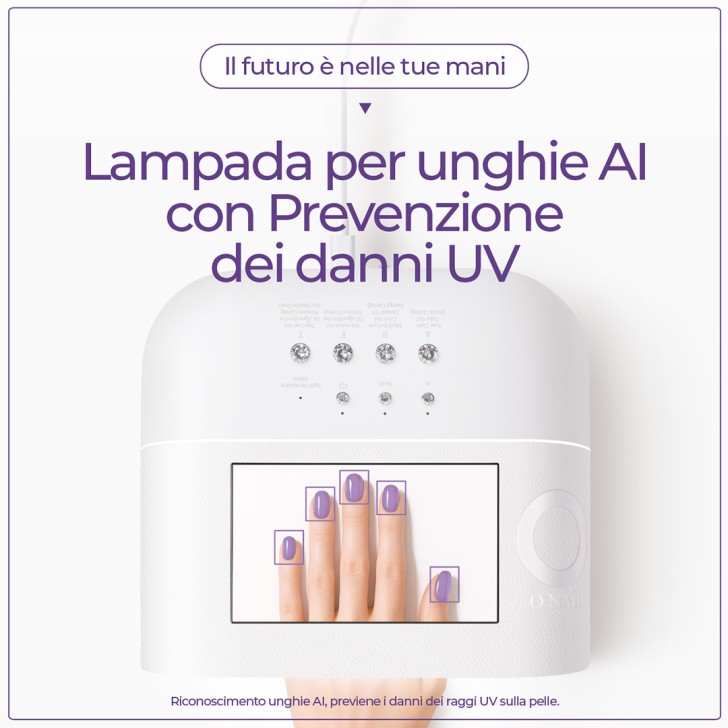 ONAIL AI Lampada UV LED con Live Display e Videocamera Integrata