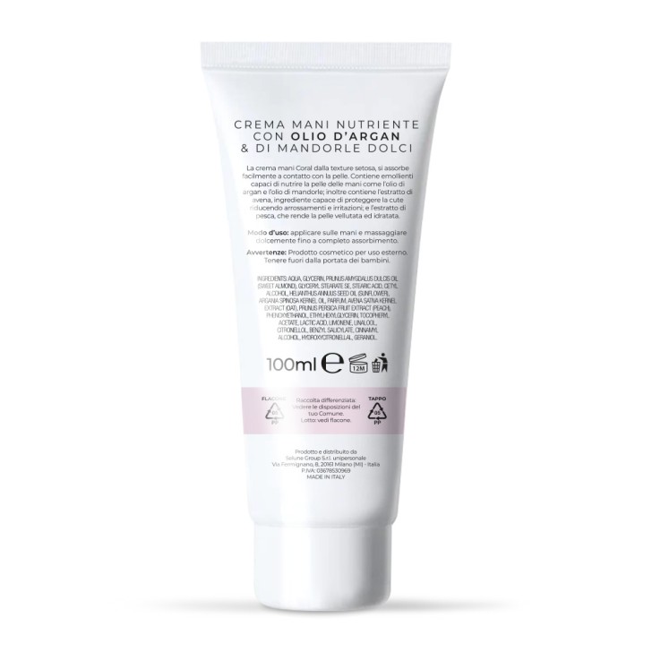 CREMA MANI CORAL Nutriente con Olio di Argan - 100ml