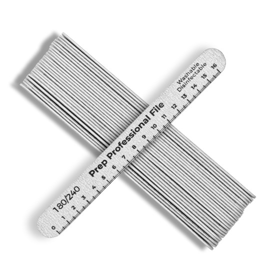 x25 Straight Metric Professional Nail File - 180/240