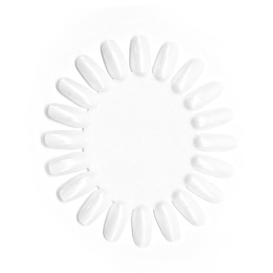 CARTELLA - PALETTE PORTACOLORI OVALE - 20 TIPS BIANCO