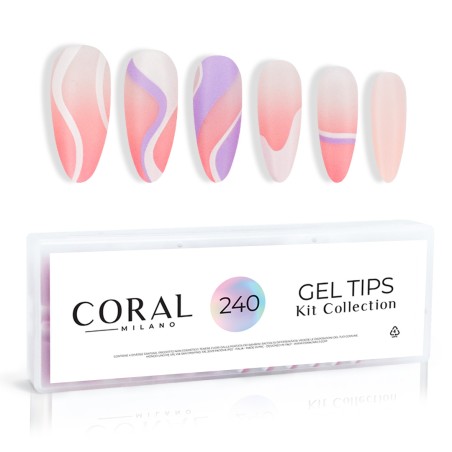 GEL TIPS - ALMOND 240PCS Lilac Touch