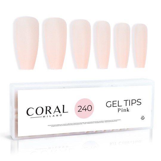 GEL TIPS - PINK BALLERINA 240PZ