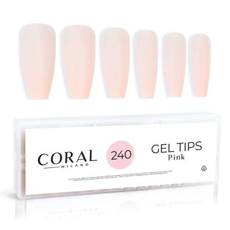 GEL TIPS - PINK BALLERINA 240PZ