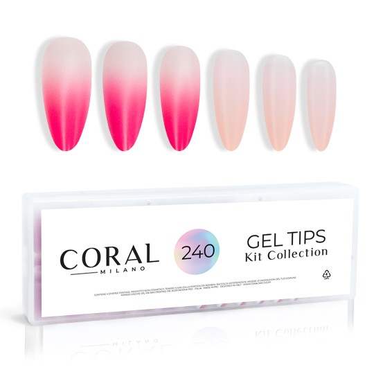 GEL TIPS - BABYBOOMER FUCHSIA AMANDES 240PCS