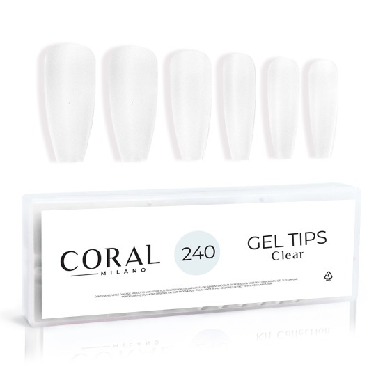 GEL TIPS - CLEAR TRASPARENTE BALLERINA 240PZ