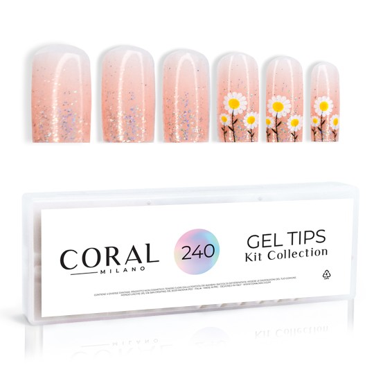 GEL TIPS - CARRÉS 240 PIÈCES Blush Bloom