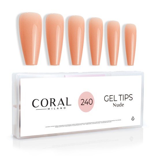 GEL TIPS - BALLERINE NUDE 240 PIÈCES