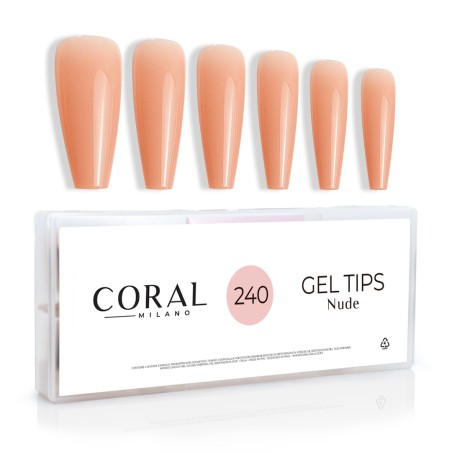 GEL TIPS - NUDE BALLERINA 240PZ