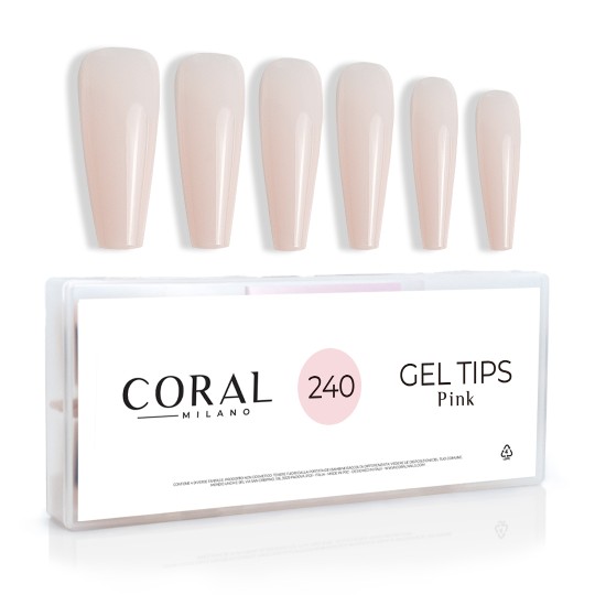 GEL TIPS - PINK BALLERINA 240PZ