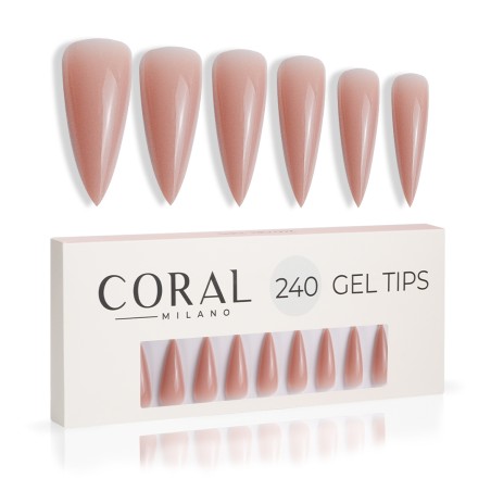 GEL TIPS - STILETTO 240 PIEZAS GEL TIPS - STILETTO 240 PIEZAS