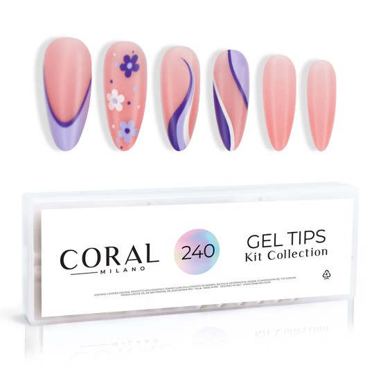 GEL TIPS - MANDORLA 240PZ Lilac Bloom