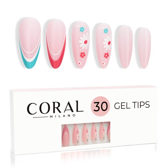GEL TIPS - AMANDE 30 PIÈCES Fleur de la passion