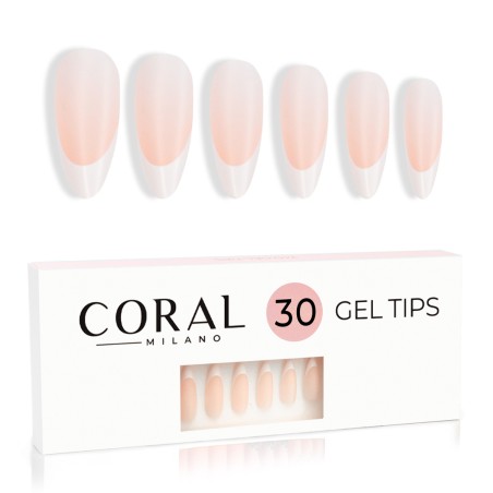 GEL TIPS - FRENCH MANDROLA 30PZ