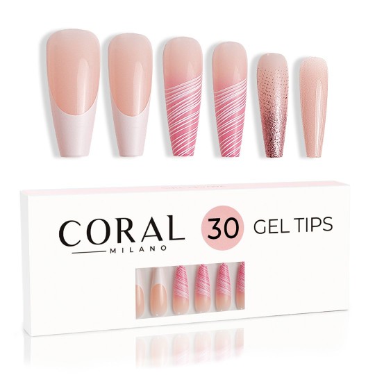 GEL TIPS - BALLERINA 30PZ Vento rosa