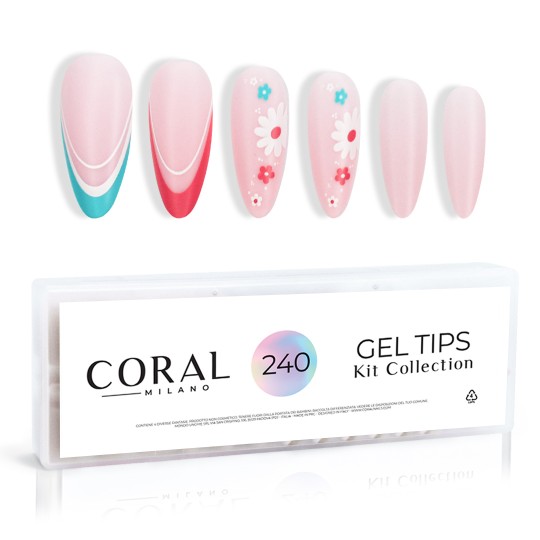 GEL TIPS - AMANDE 240 PIÈCES Fleur de la passion