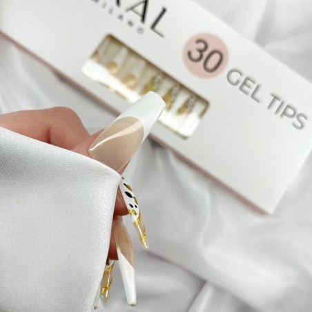 GEL TIPS - BALLERINA 30PZ Leopardo Dorato