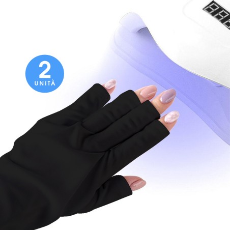GUANTES ANTI-UV Beauty Gloves NEGRO 2PIEZAS