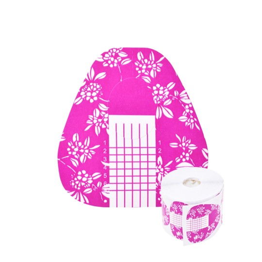 CARTINE OVALI FUCSIA PER ALLUNGAMENTO UNGHIE - 500pezzi